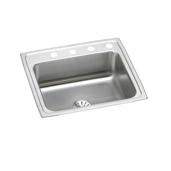 Lustertone Stainless Steel 25 X 21-1/4 X 7-7/8 Single Bowl Top Mount Sink With Perfect Drain
